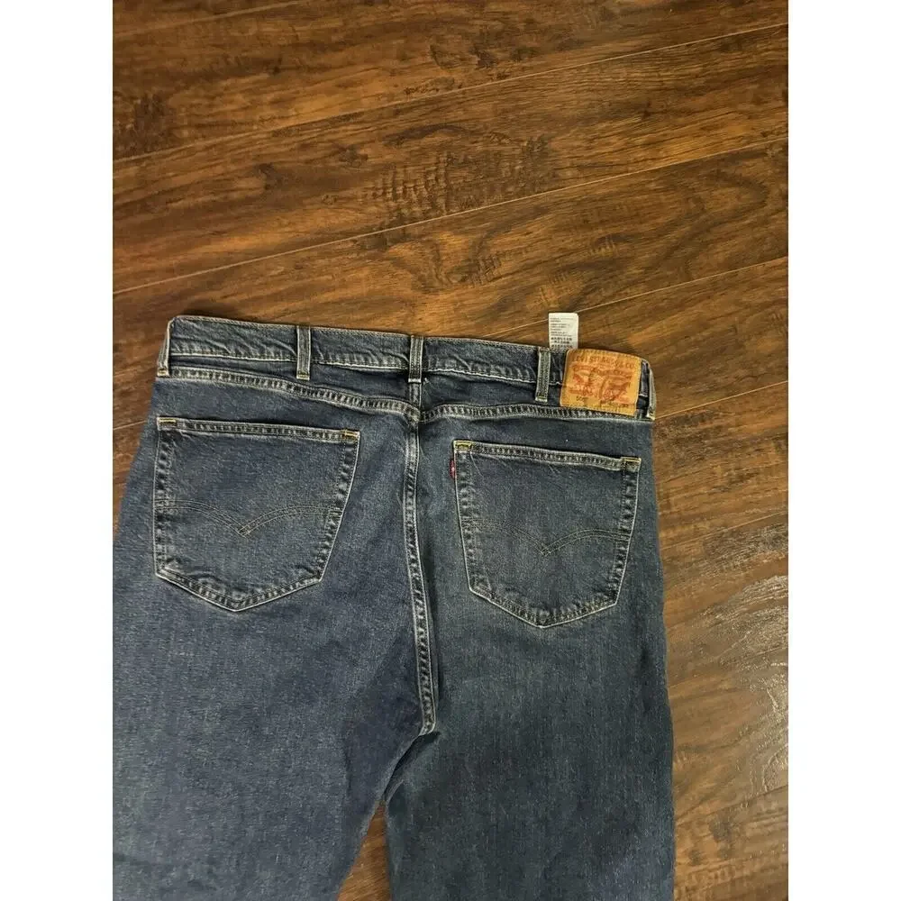 Levis 505 Jeans Mens 40x32 Blue Regular Fit Straight Leg Dark Wash Denim
